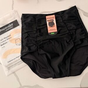 Shapermint (Lg) Black High-Waisted Control Bikini Bottom